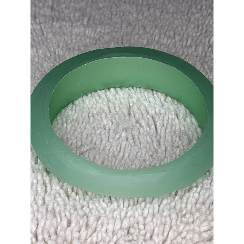Mint Green Bangle‎ Bracelet Round Domed Jade Resin Stacking Fashion Jewelry